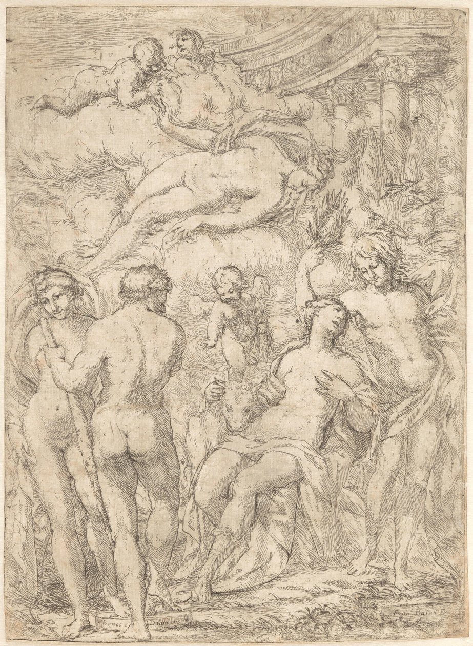 Allégorie avec des figures mythologiques - Giuseppe Diamantini