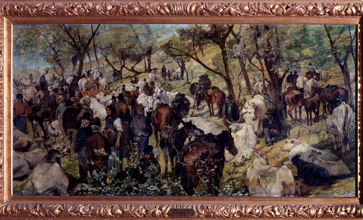 Le marché à San Godenzo, Toscane - Giuseppe Fattori