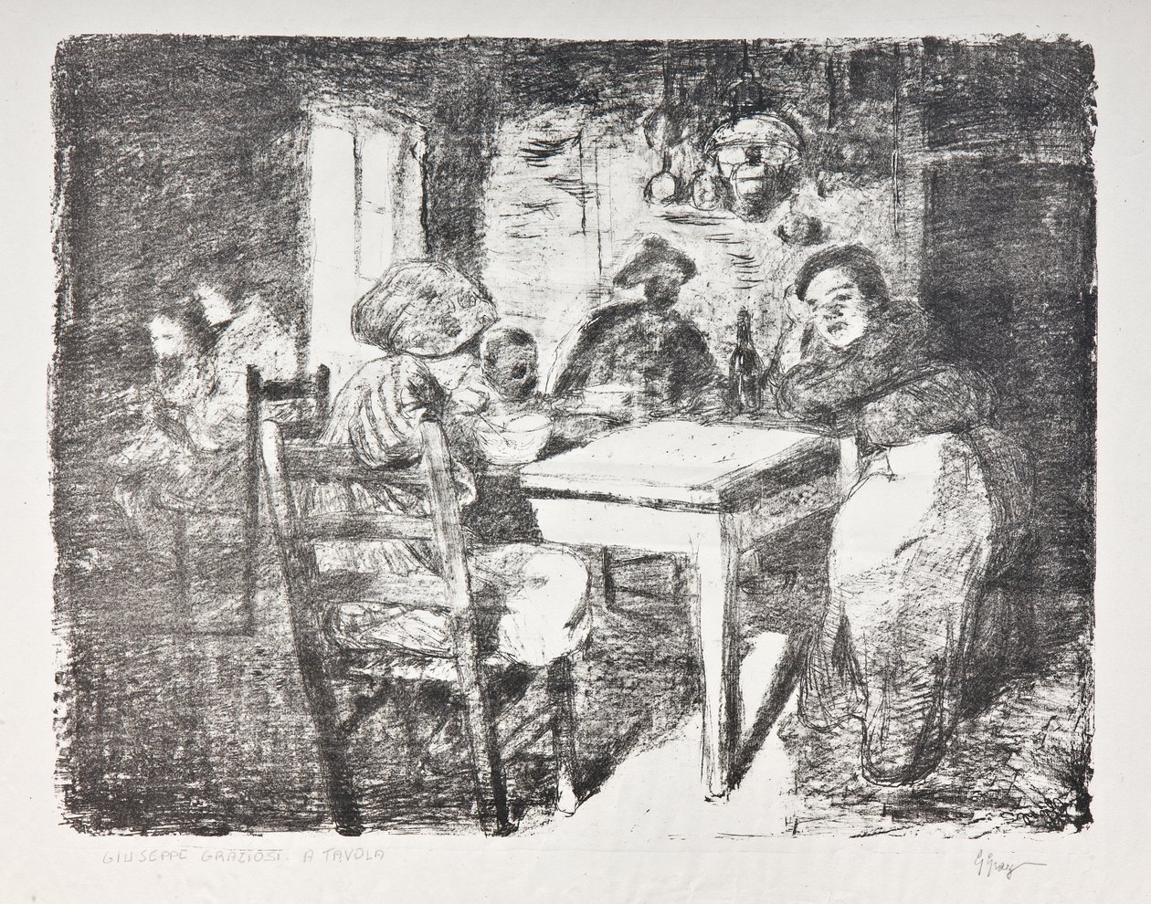 À table, vers 1907 - Giuseppe Graziosi