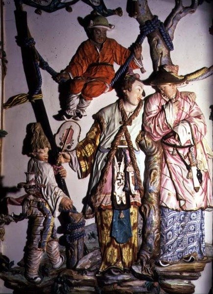 Le Salon Chinois détail représentant des figurines d