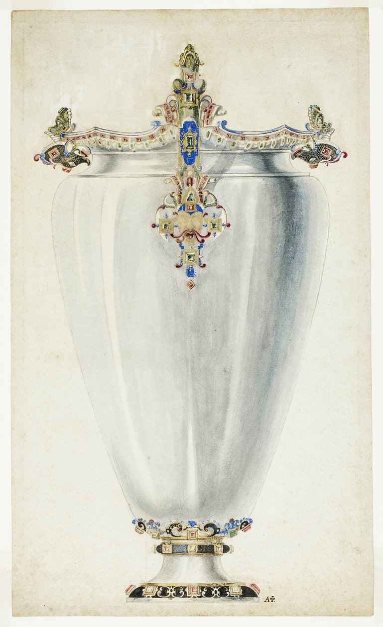 Vase monumental orné de bijoux - Giuseppe Grisoni