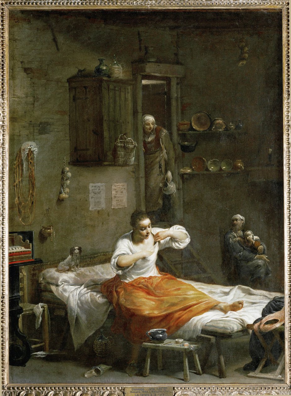 La femme a la puce - Searching for Fleas ... - Giuseppe Maria (1665 1747) Crespi