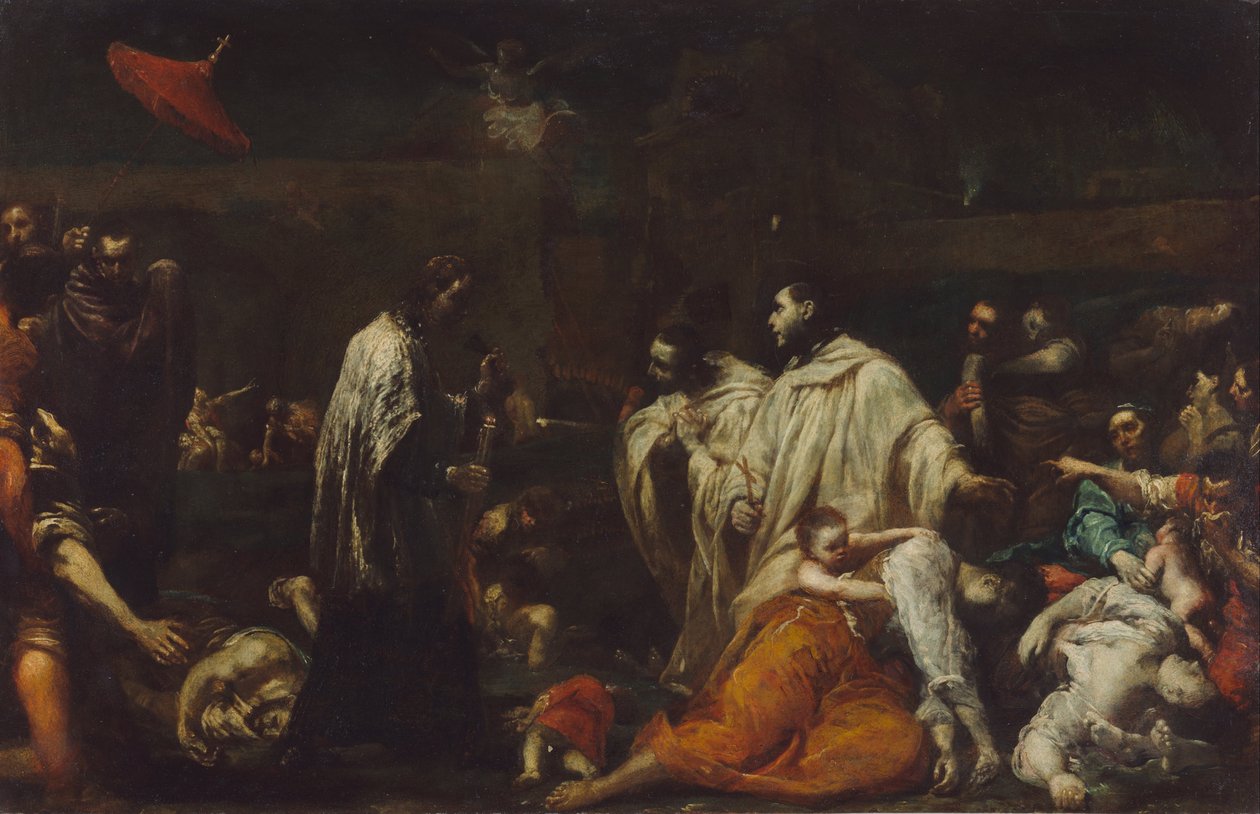 Bernard Tolomei et la peste à Sienne - Giuseppe Maria Crespi