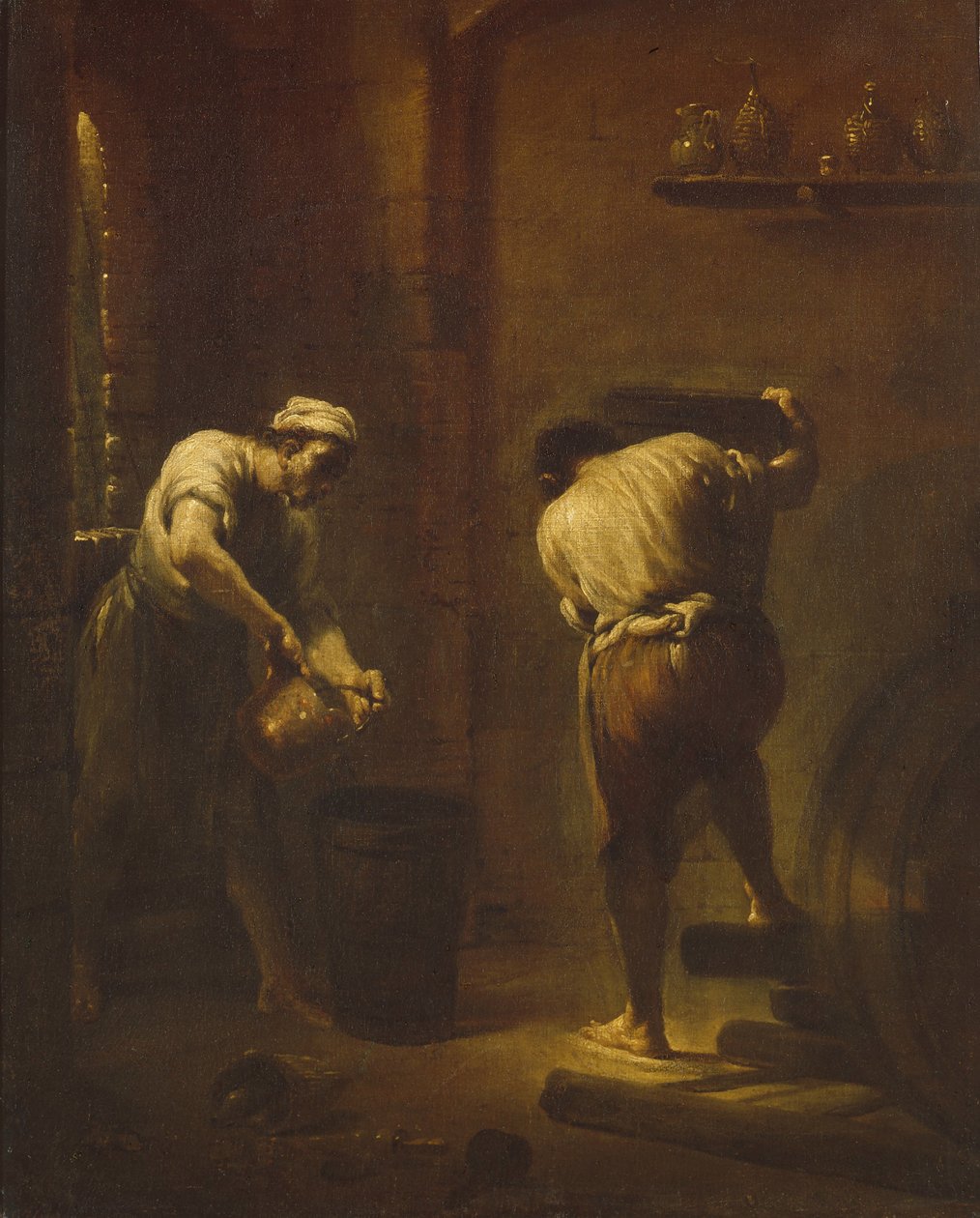 Scène dans la cave, ca 1710-1715 - Giuseppe Maria Crespi