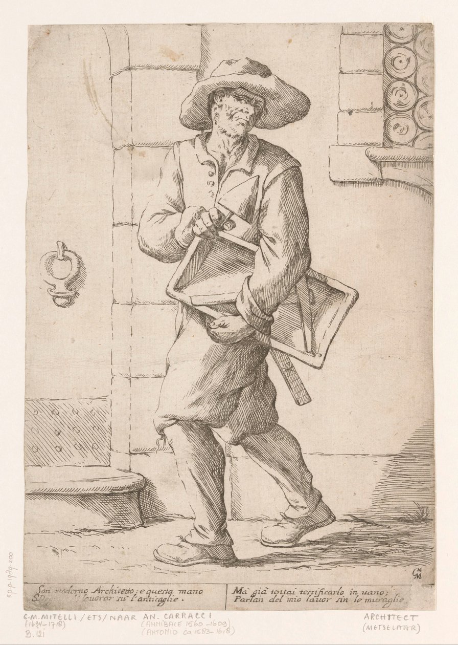 Maçon - Giuseppe Maria Mitelli (signed by artist)