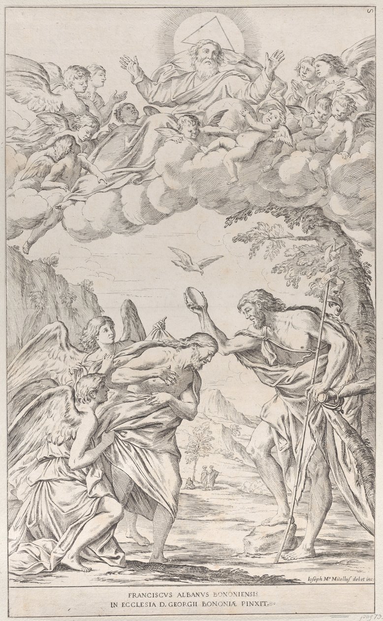 Planche 8 : le Baptême du Christ, 1678 - Giuseppe Maria Mitelli