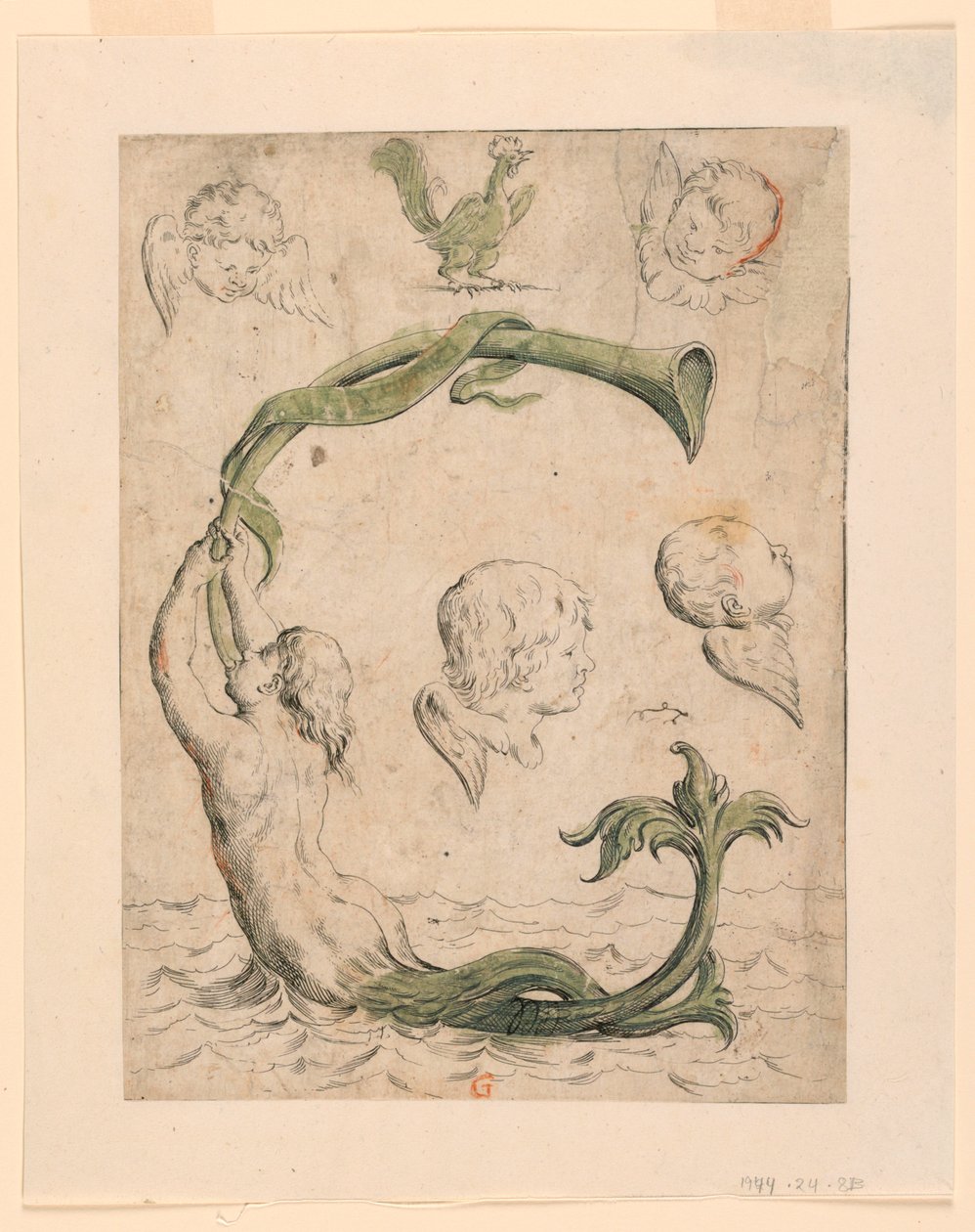 Épreuves pour quatre planches de "Alfabeto in Sogno" [Alphabet de rêve] : Lettre G - Giuseppe Maria Mitelli