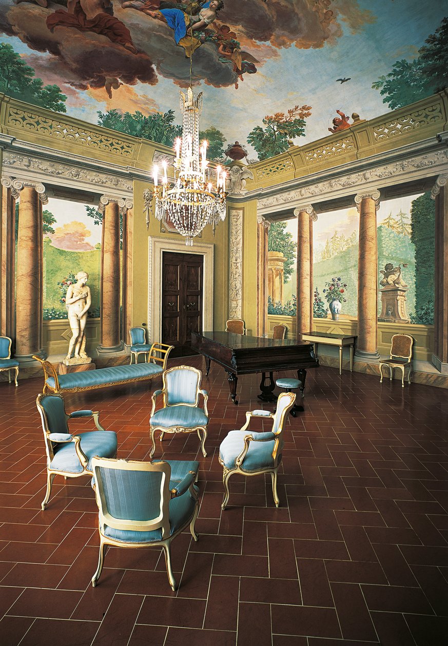 Fresques peintes en 1777-1778 par Giuseppe Maria Terreni dans la Salle des Quatre Saisons, Villa del Poggio Imperiale, Florence, Italie - Giuseppe Maria Terreni