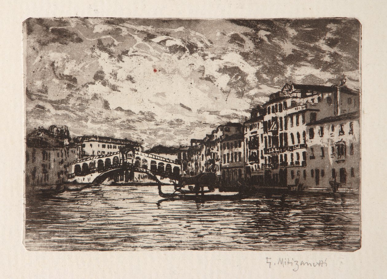 Le Pont du Rialto à Venise - Giuseppe Miti Zanetti