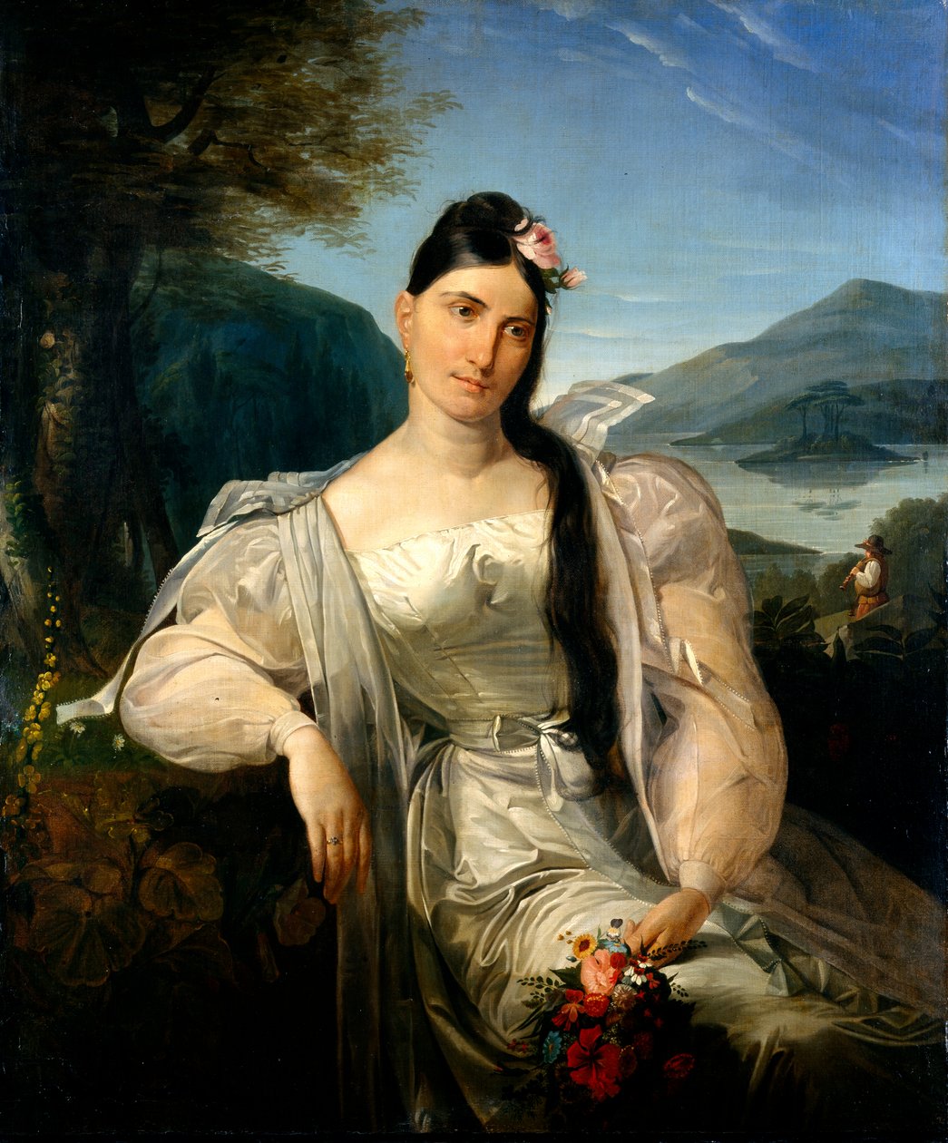 Portrait de la chanteuse Giuditta Pasta en costume de scène de "Nina ou la fille rendue folle par l