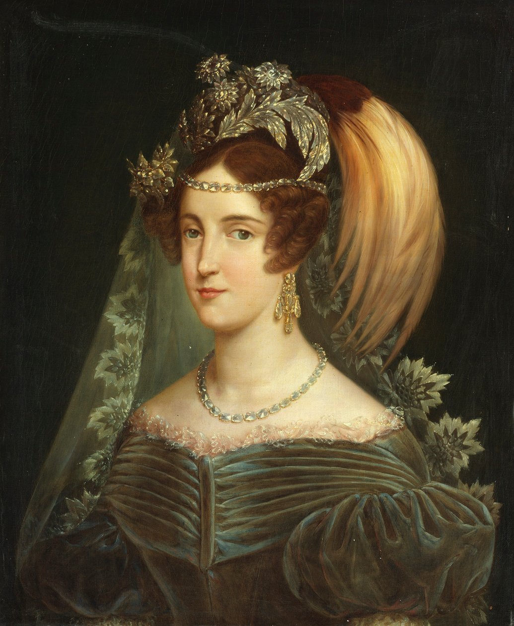 Portrait de Maria Cristina de Savoie 1812-1836, Reine des Deux-Siciles, 1830 - Giuseppe Navarra