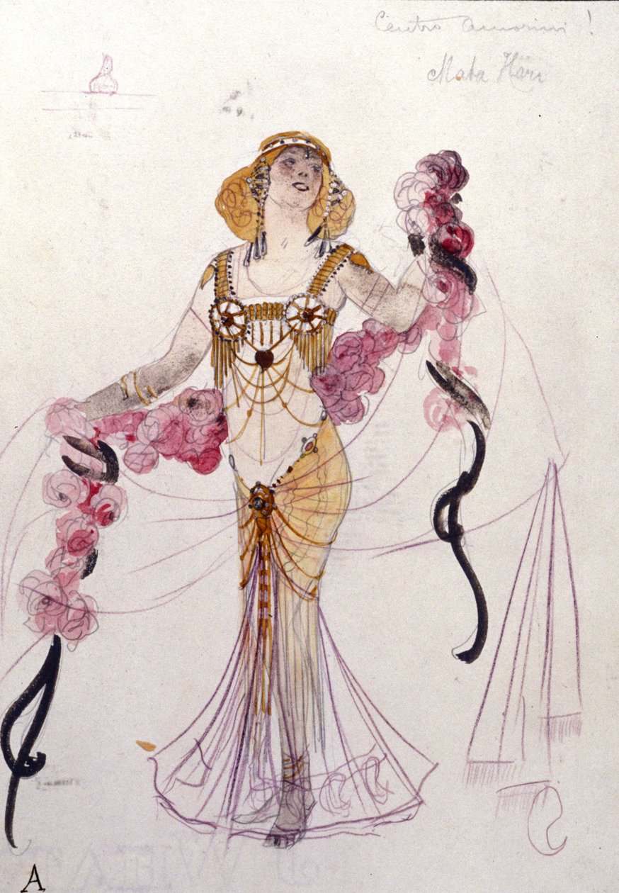 Costume de Mata Hari conçu par Giuseppe Palanti (1881-1946) en 1912 pour le bal 