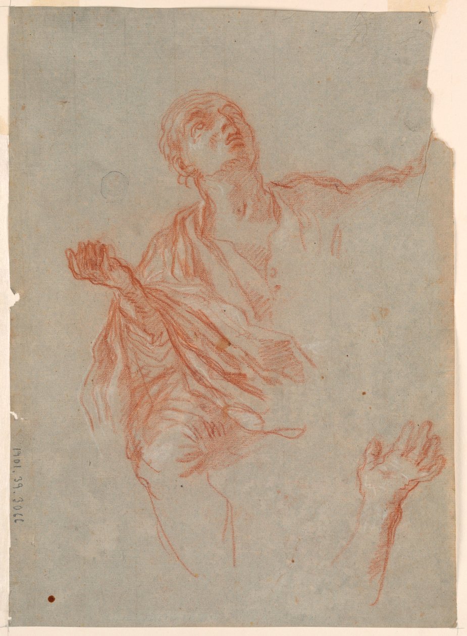 Dessin, études des bras, des mains et des draperies des pleureuses, fin du XVIIIe siècle - Giuseppe Passeri