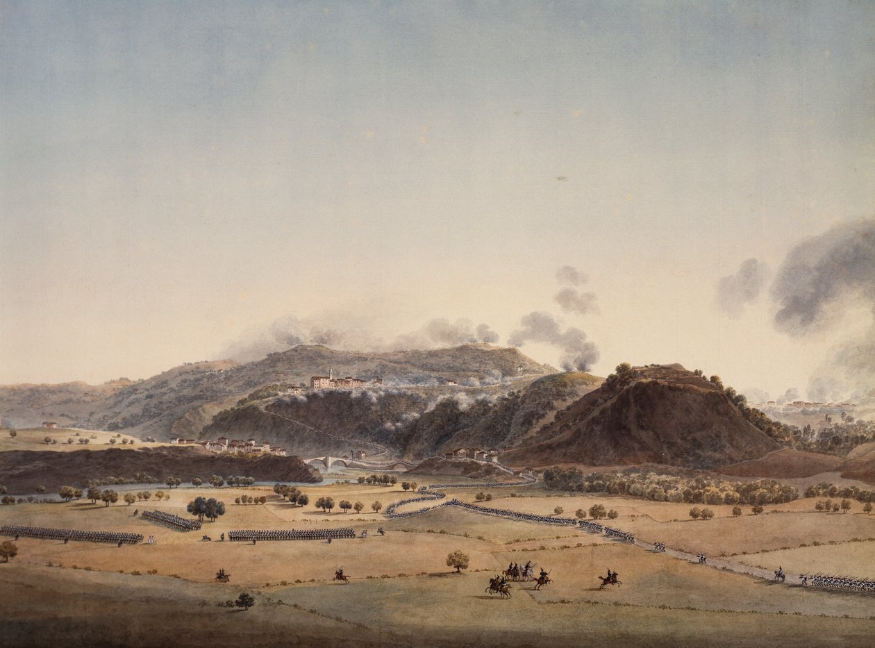 Bataille de Dego, attaque par les divisions Masséna et Laharpe, 14 avril - Giuseppe Pietro Bagetti