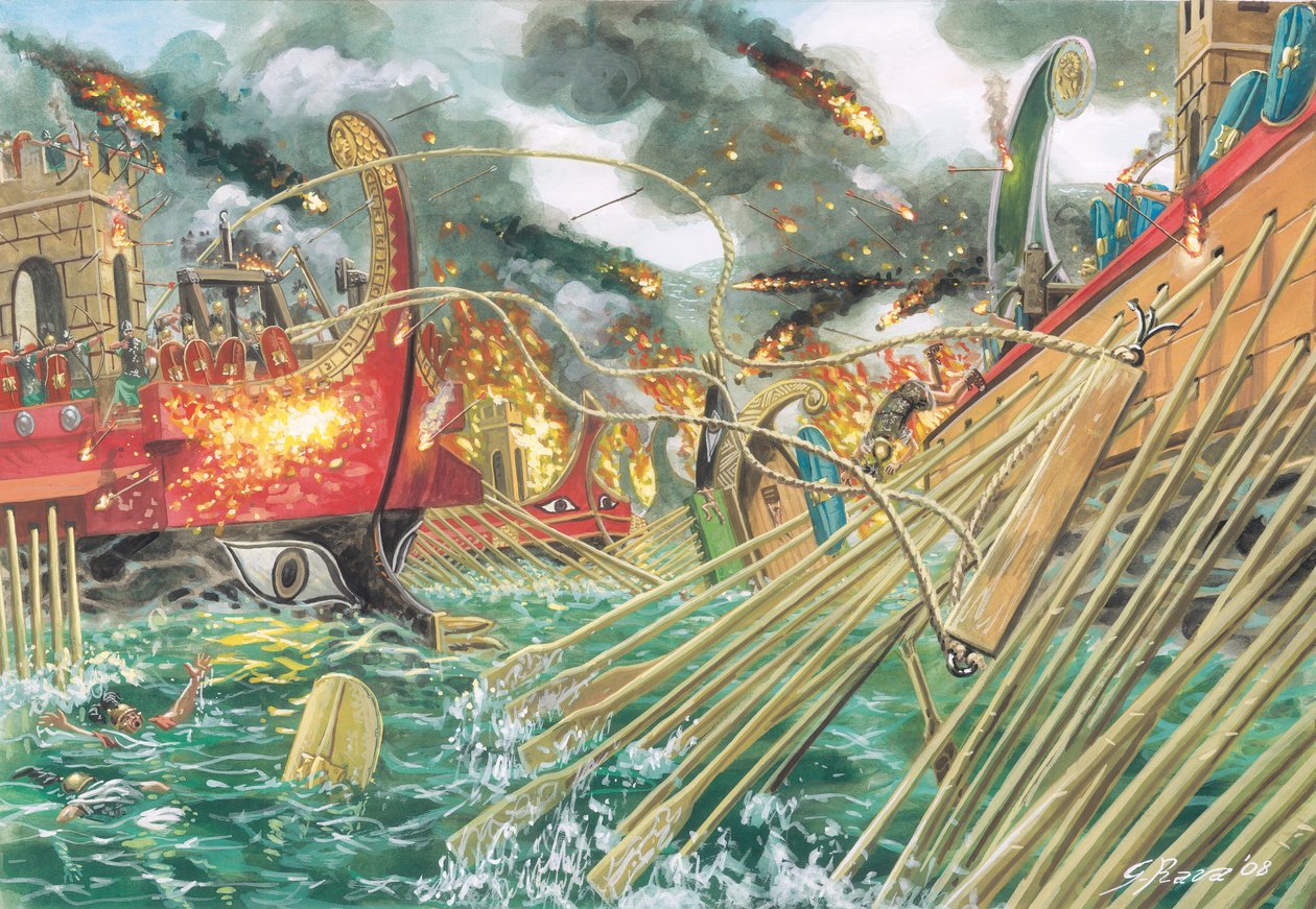 Rome antique : la bataille d'Actium entre les forces d'Octave et