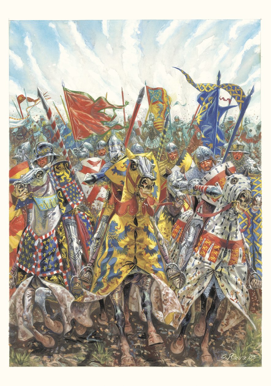 Charge des chevaliers français à la bataille d