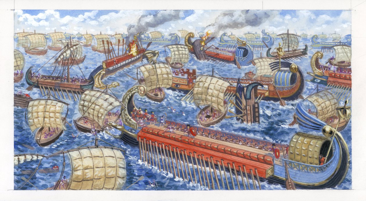 Gnaeus Pompeius Magnus défait les pirates ciliciens en bataille - Giuseppe Rava