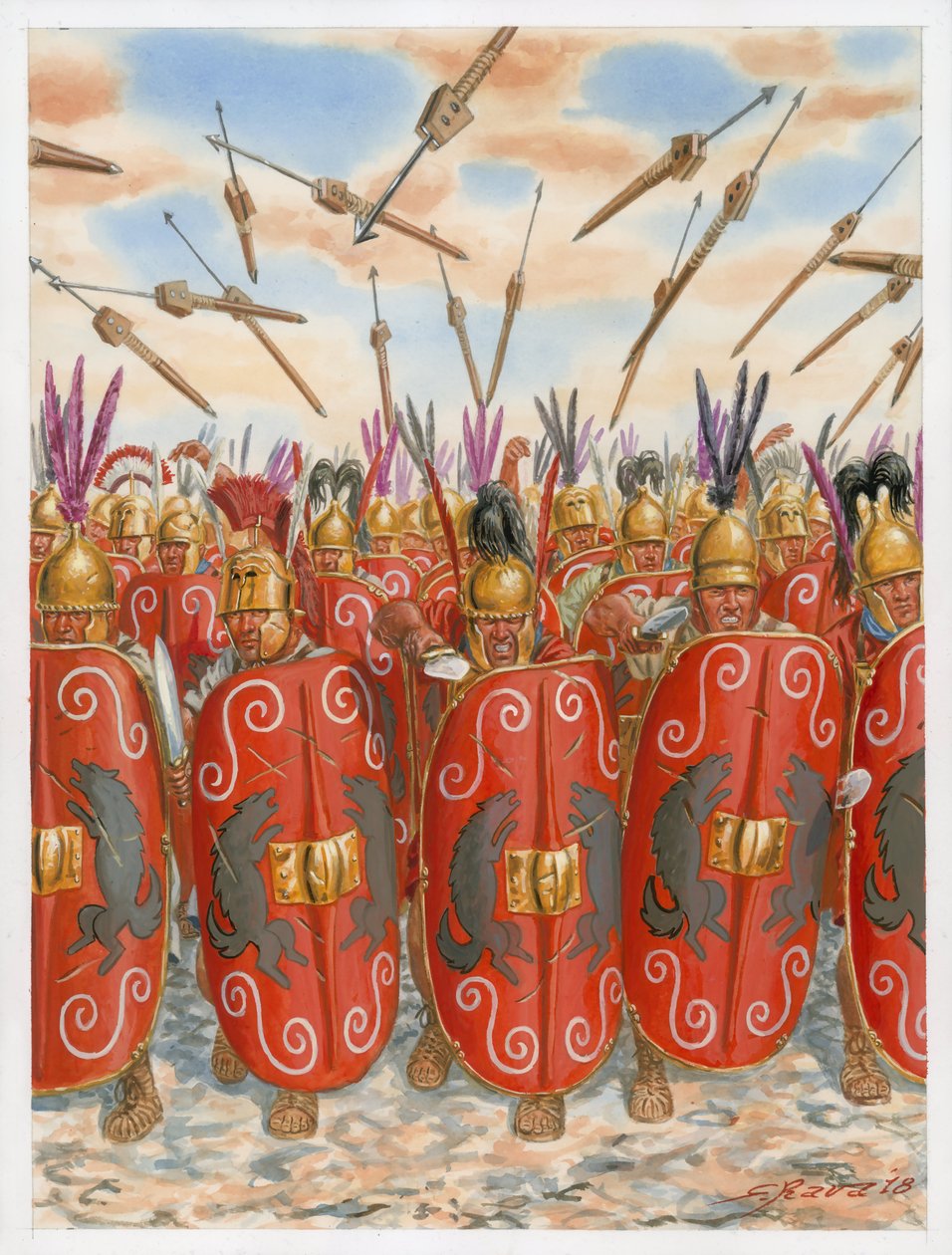 Légionnaires romains républicains en bataille - Giuseppe Rava