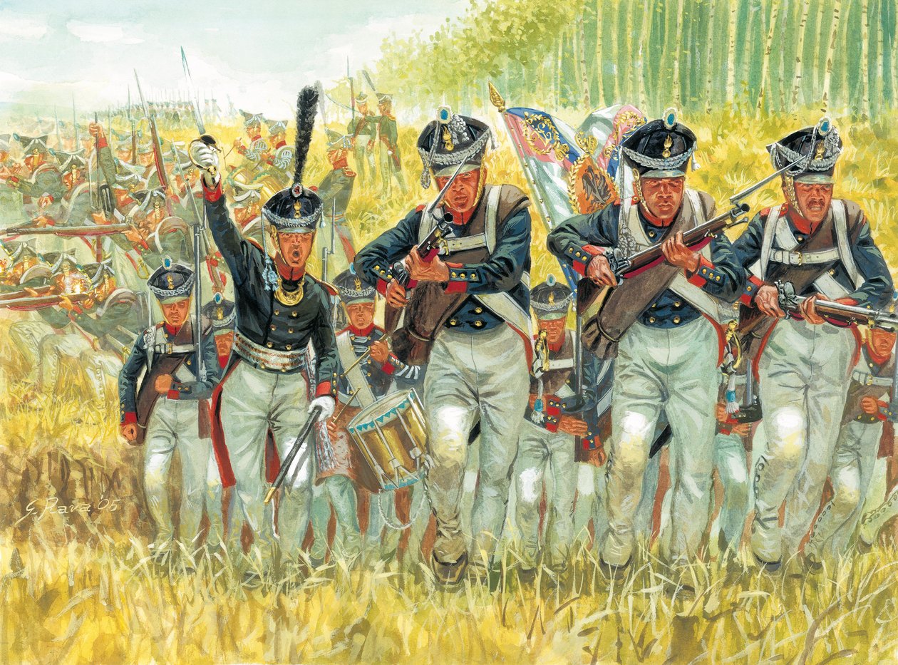 Campagne de Russie : infanterie de ligne russe contre l