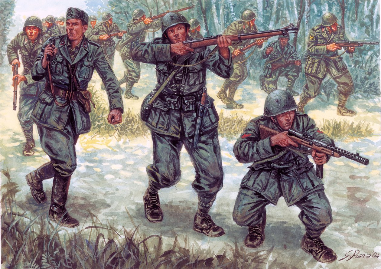Seconde Guerre mondiale, Guerre italo-grecque : Soldats italiens - Giuseppe Rava
