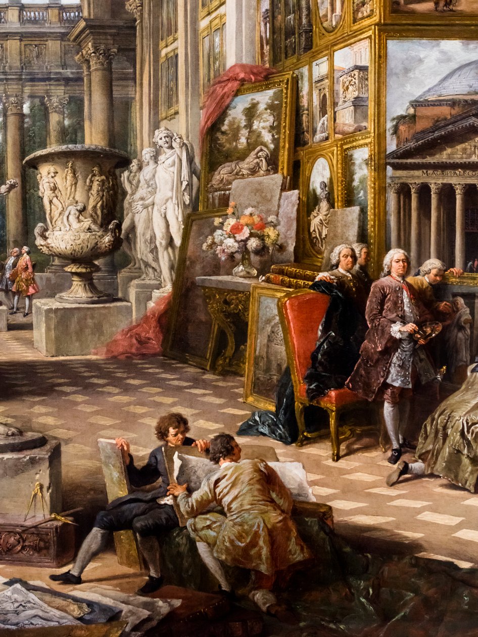 Rome antique, vers 1754/57 (Huile sur toile) - Giuseppe & Salvi Nicola (1697-1751) Pannini