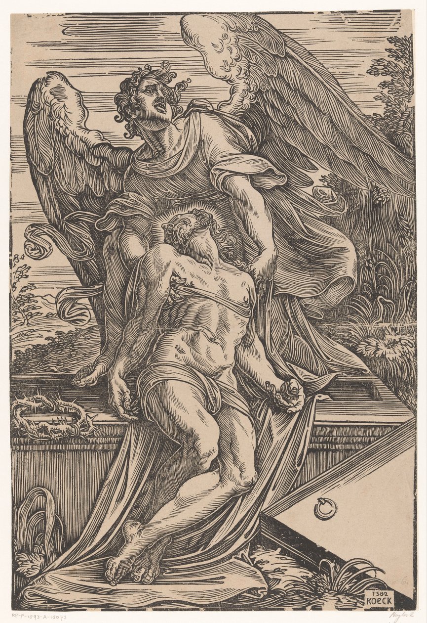Ange avec le corps du Christ - Giuseppe Scolari