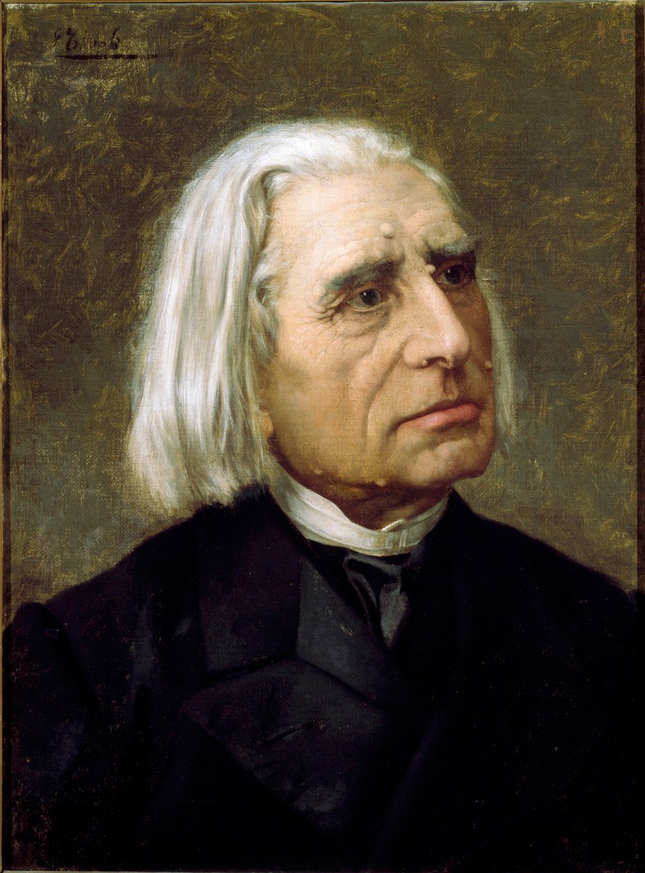 Portrait du compositeur et pianiste hongrois Franz Liszt (1811-1886) - Giuseppe Tivoli