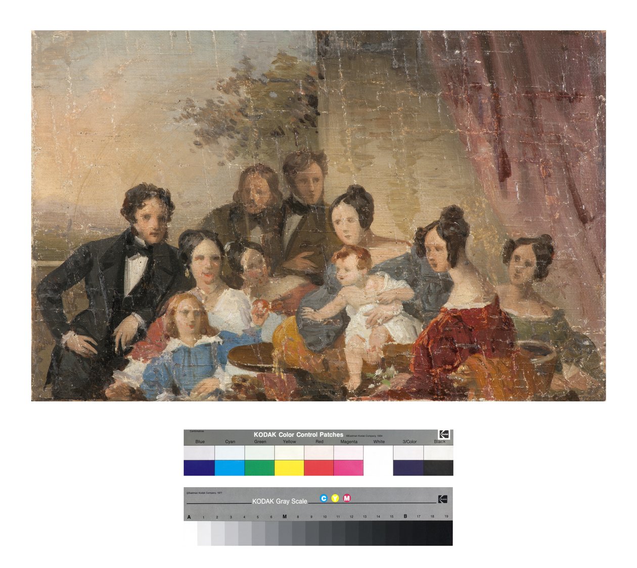 Famille Sinigallia, esquisse, années 1840 - Giuseppe Tominz