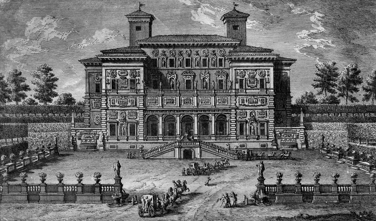 Le Casino et la Villa Borghese, près de Rome, 18ème siècle - Giuseppe Vasi