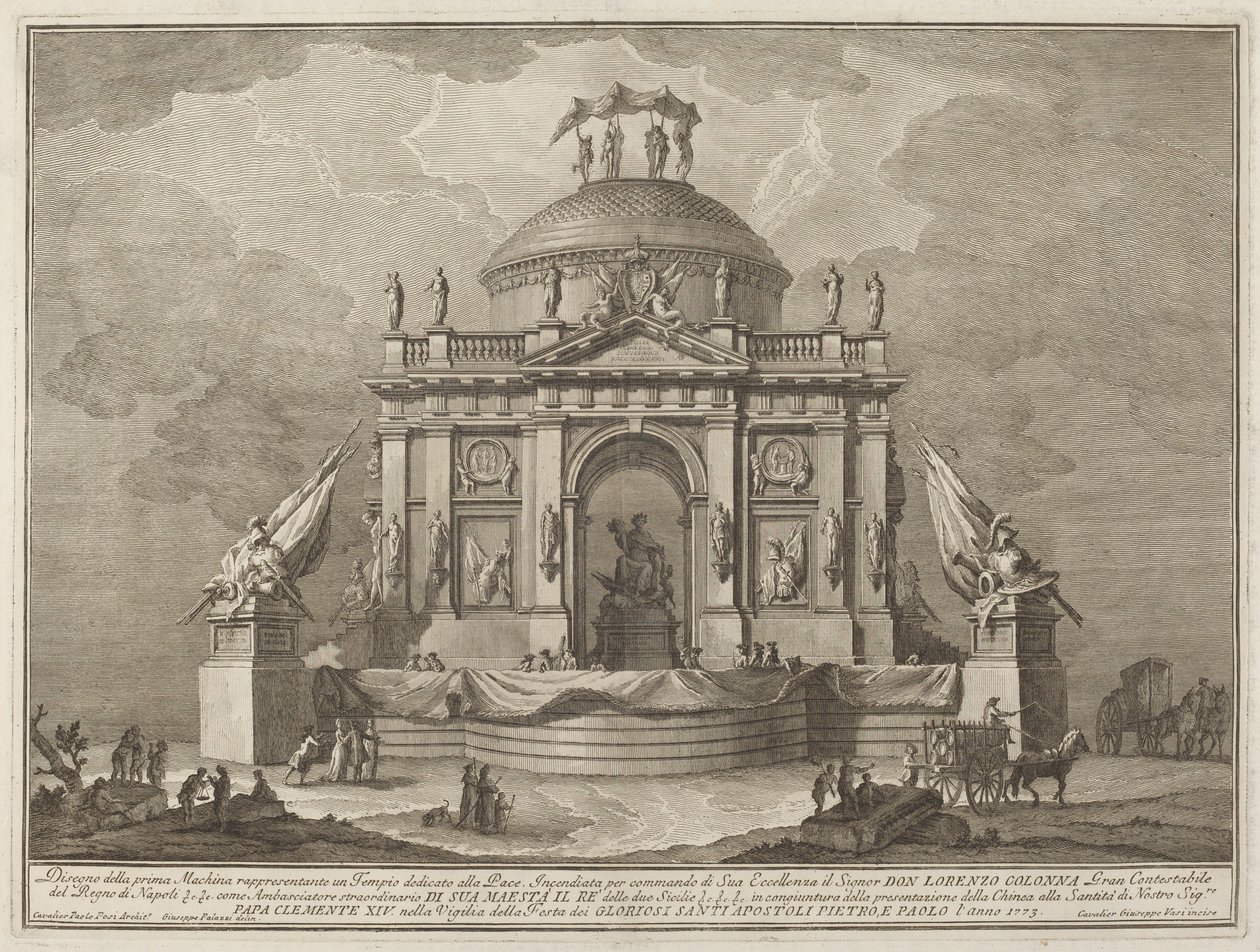 Un temple dédié à la paix, pour le festival de la "Chinea" - Giuseppe Vasi after Giuseppe Palazzi