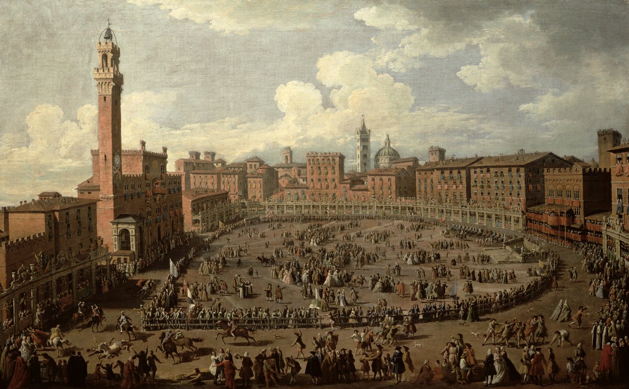 Le Palio, Piazza del Campo, Sienne - Giuseppe Zocchi
