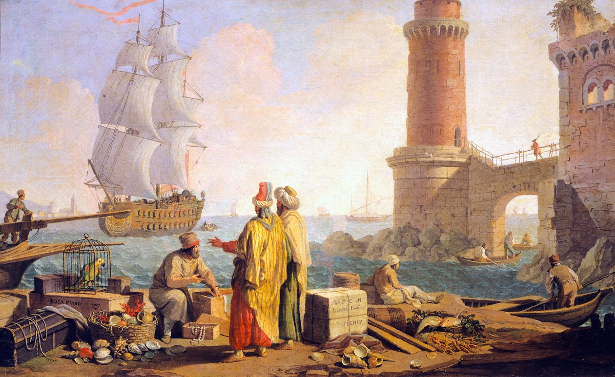 Vue du port de Livourne - Giuseppe Zocchi