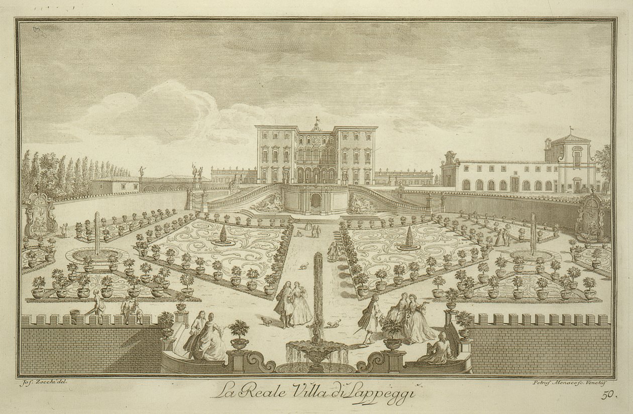 Villa Lappeggi, de Vues de Toscane, publié vers 1744-57 - Giuseppe Zocchi