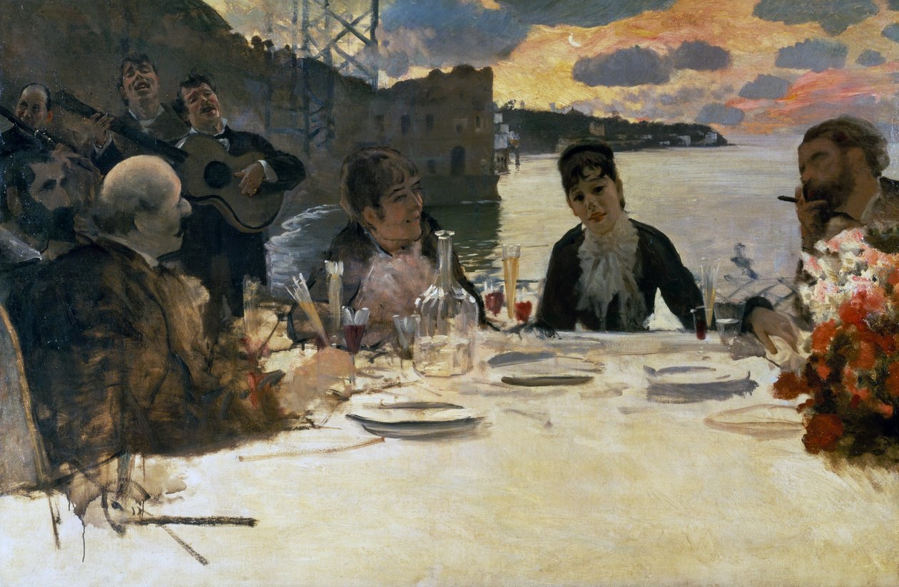 Déjeuner à Posillipo, vers 1879 - Giuseppe or Joseph de Nittis