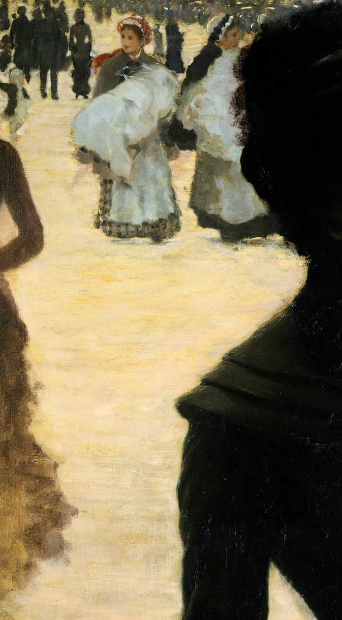 Retour du Bois de Boulogne, Dame avec un chien (détail) - Giuseppe or Joseph de Nittis