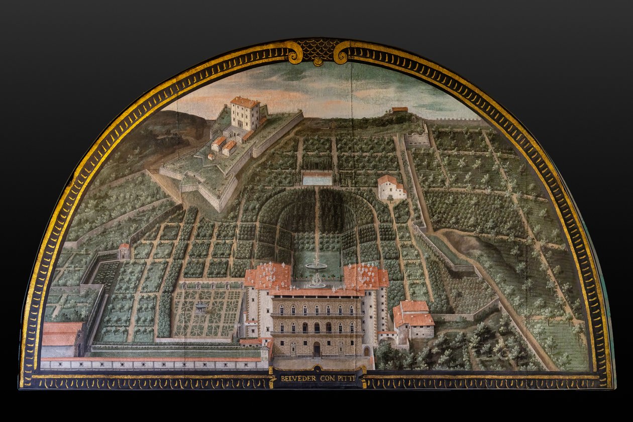 Palais Pitti, jardins de Buboli et fort du Belvédère à Florence - Giusto Utens