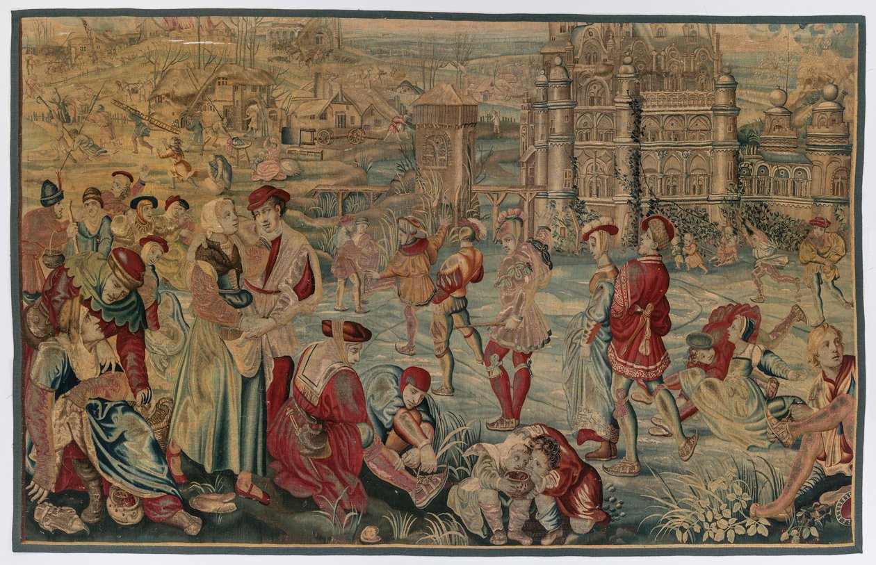 Hiver : Scène de patinage de l