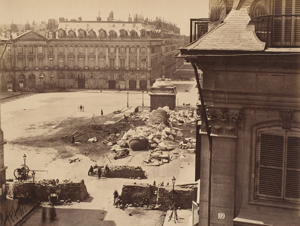 La place Vendôme à Paris après la destruction de la colonne - Gobinet de Villecholle Francois Marie Louis Alexandre) Franck (Franck