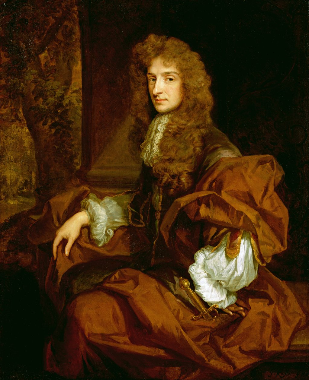 Portrait de Sir Charles Sedley (1639-1701) 1687 - Godfrey Kneller