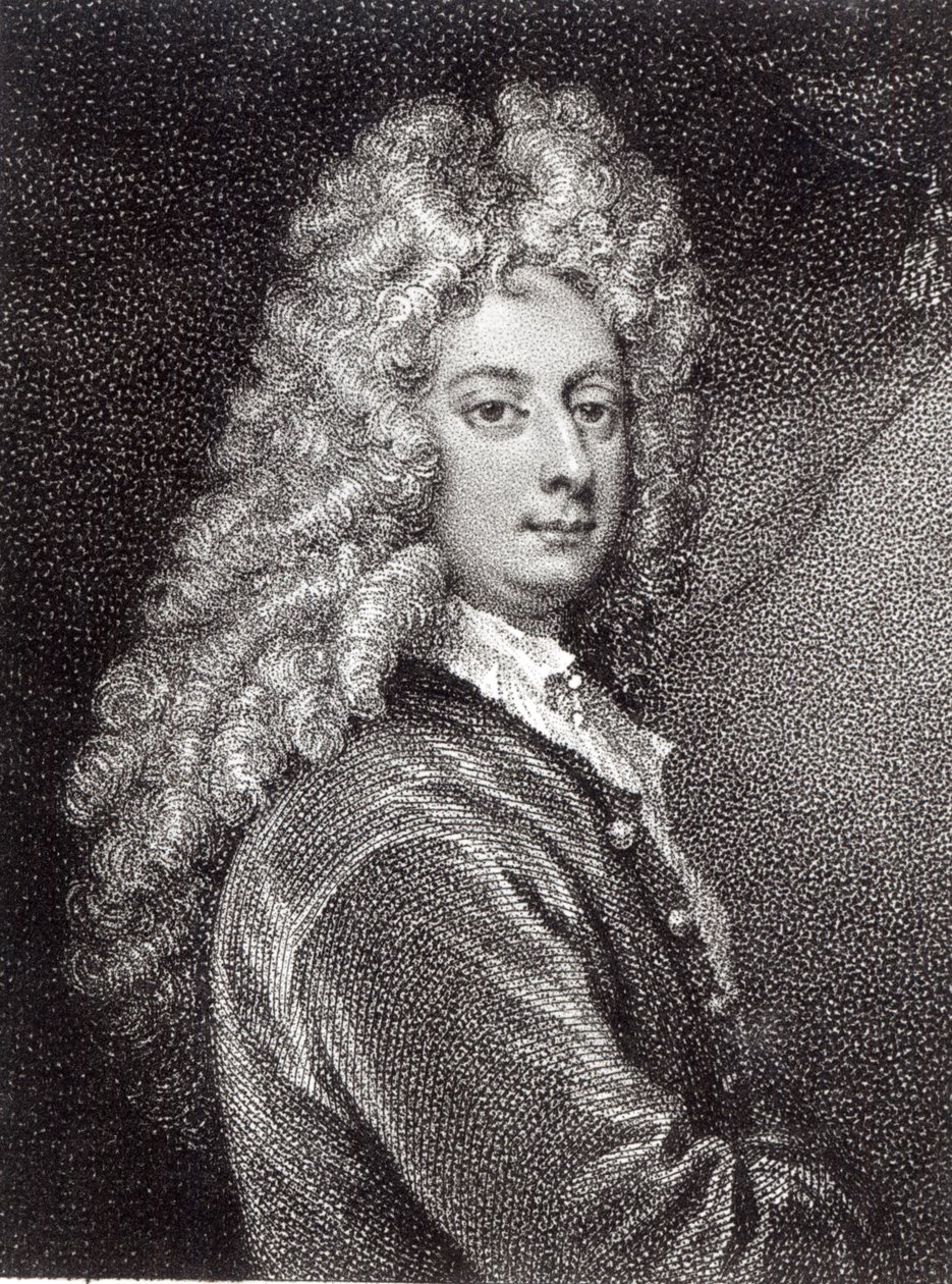 William Congreve (1670-1729) gravé par P.W. Tomkins - Godfrey Kneller