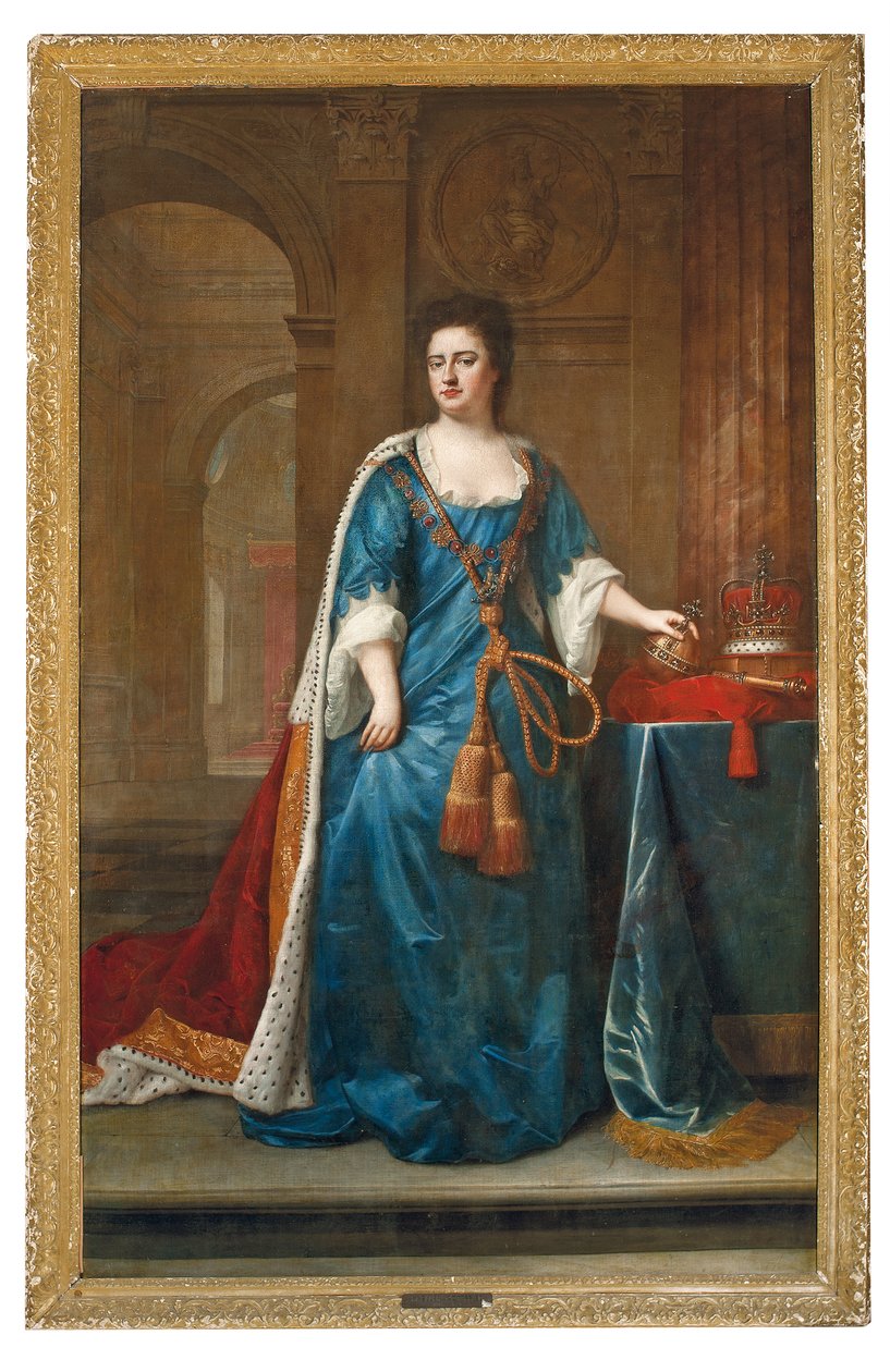 Portrait de la reine Anne (1665-1714) - Godfrey (studio of) Kneller