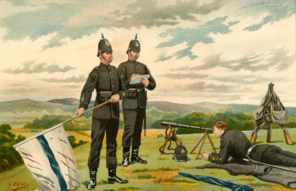 Les 1ers Middlesex Victoria Rifles - Volontaires, 1890 - Godfrey Douglas Giles