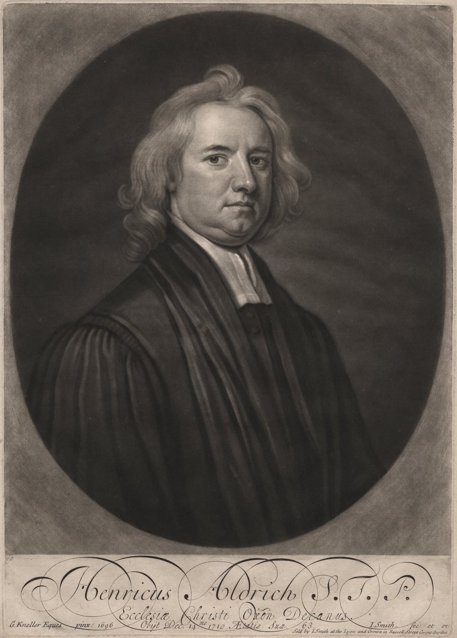 Henricus Aldrich, gravé par John Smith, 1696 - Godfrey Kneller