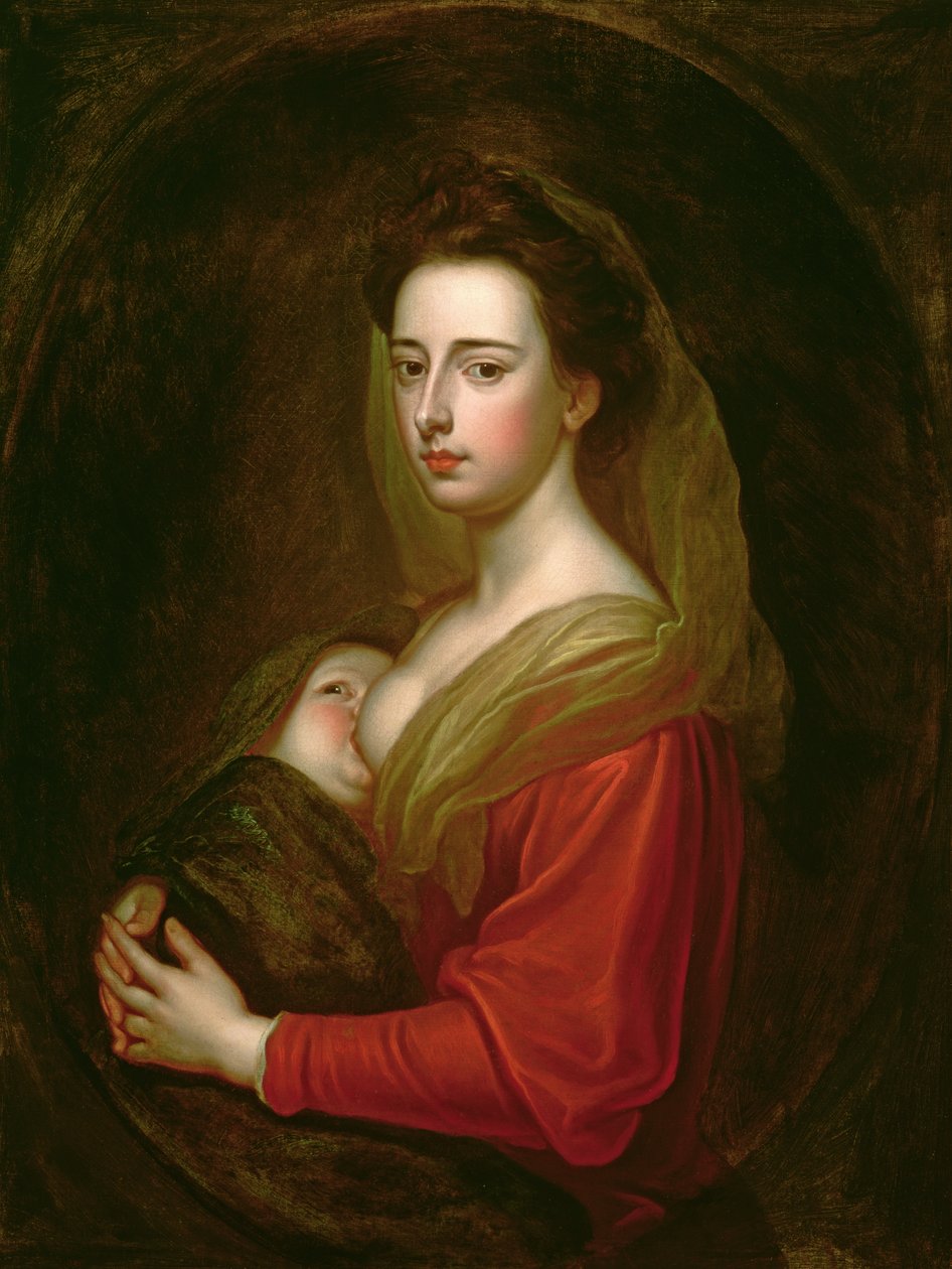 Portrait de Lady Mary Boyle (1566-1673) et de son fils Charles Boyle (d.1720) - Godfrey Kneller
