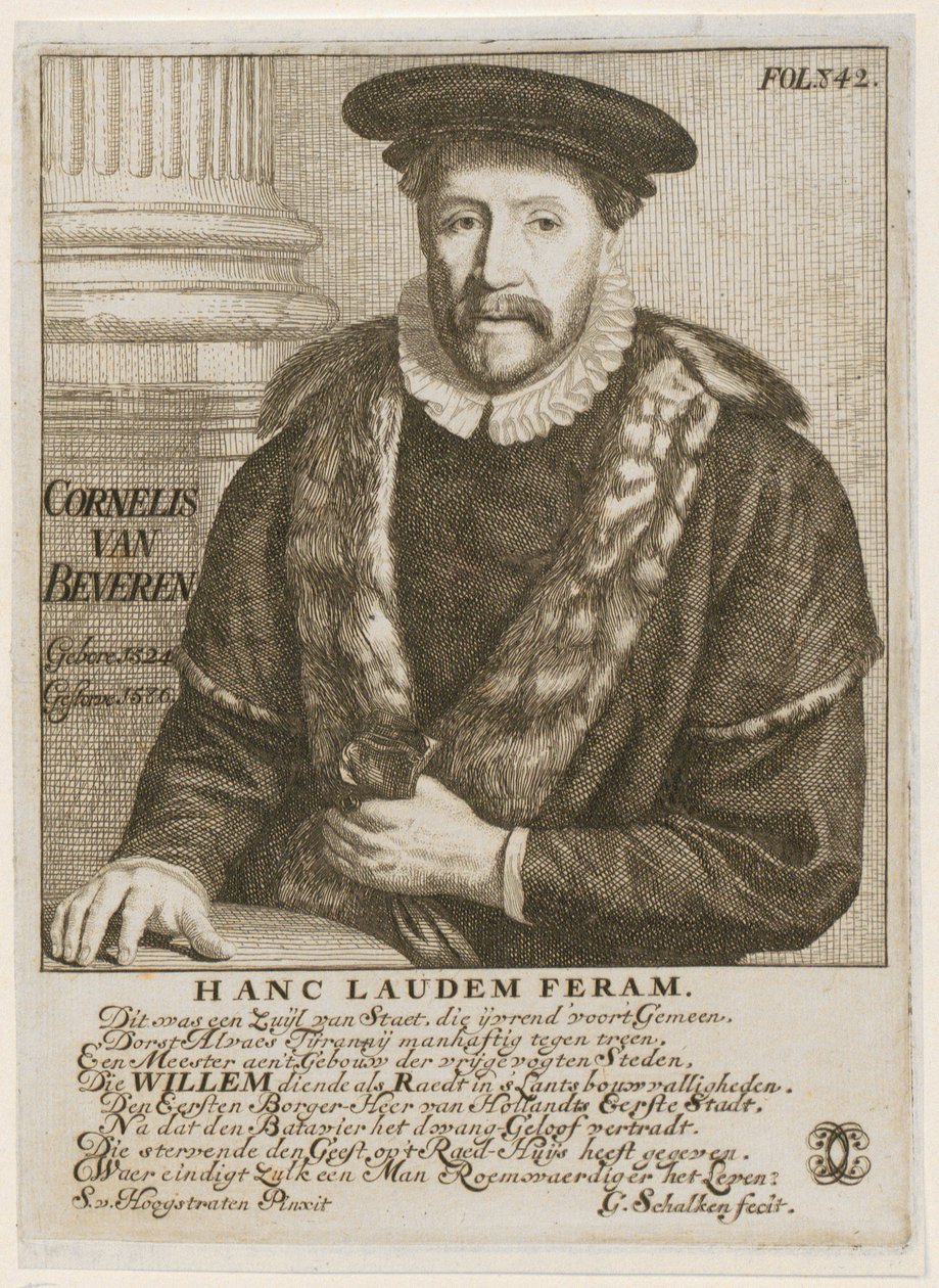 Portrait de Cornelis Beveren, bourgmestre de Dordrecht - Godfried Schalcken