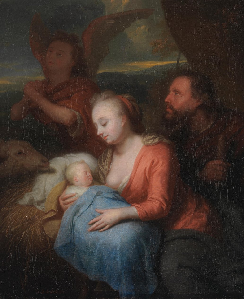 Le calme dans la fuite - Godfried Schalcken