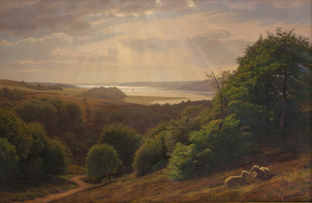 Vue de Vesterskov près de Mariager; en arrière-plan le fjord - Godtfred Rump