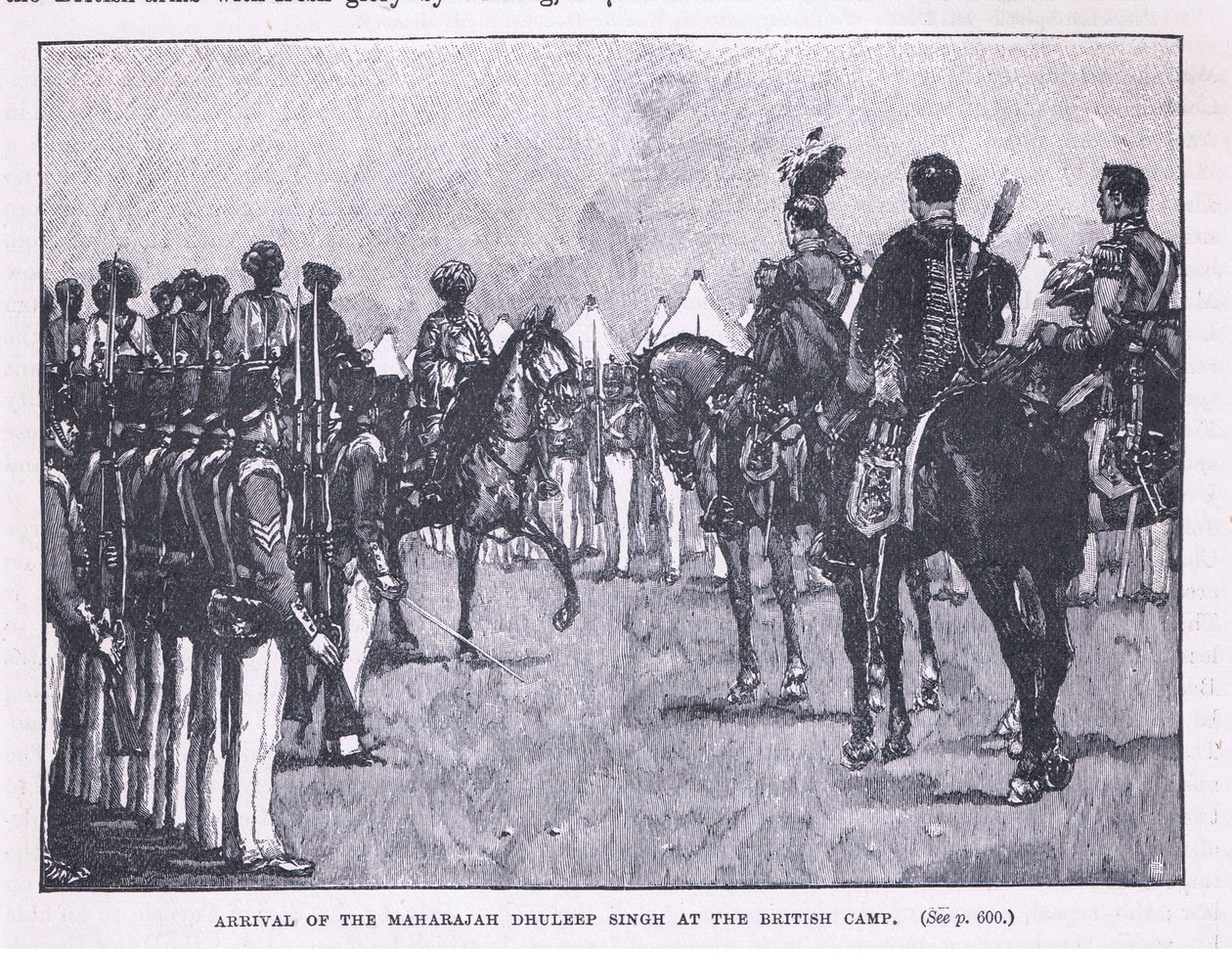 Arrivée des Britanniques à Makharajah Dhuleep Singh au camp britannique AD 1846 - Gordon Frederick Browne