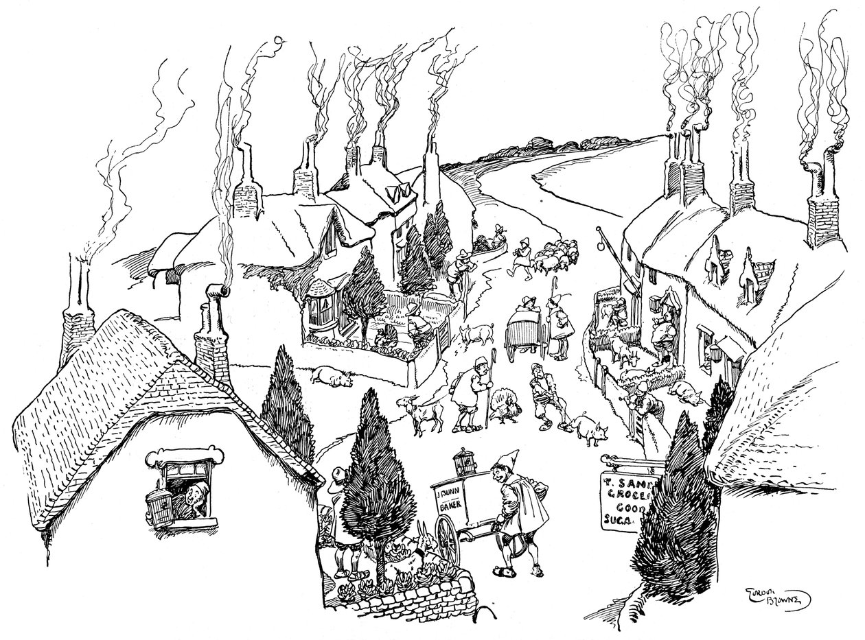 Un village, le plus joyeux du monde, 1906 - Gordon Frederick Browne
