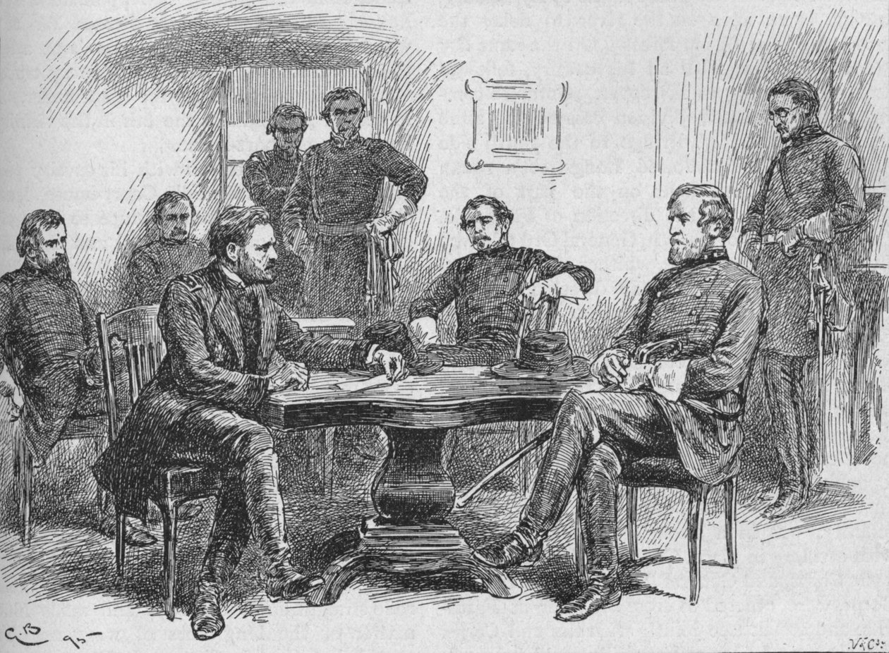 Le général Grant lisant les termes de la reddition, 1895, 1902 - Gordon Frederick Browne